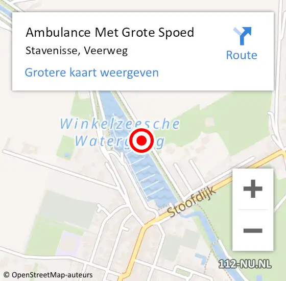 Locatie op kaart van de 112 melding: Ambulance Met Grote Spoed Naar Stavenisse, Veerweg op 6 juni 2021 19:59