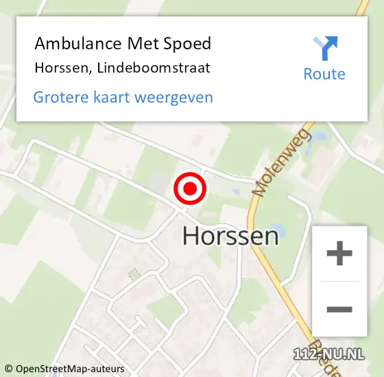Locatie op kaart van de 112 melding: Ambulance Met Spoed Naar Horssen, Lindeboomstraat op 6 juni 2021 20:53