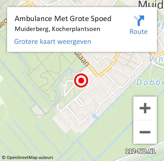 Locatie op kaart van de 112 melding: Ambulance Met Grote Spoed Naar Muiderberg, Kocherplantsoen op 12 juni 2014 17:11