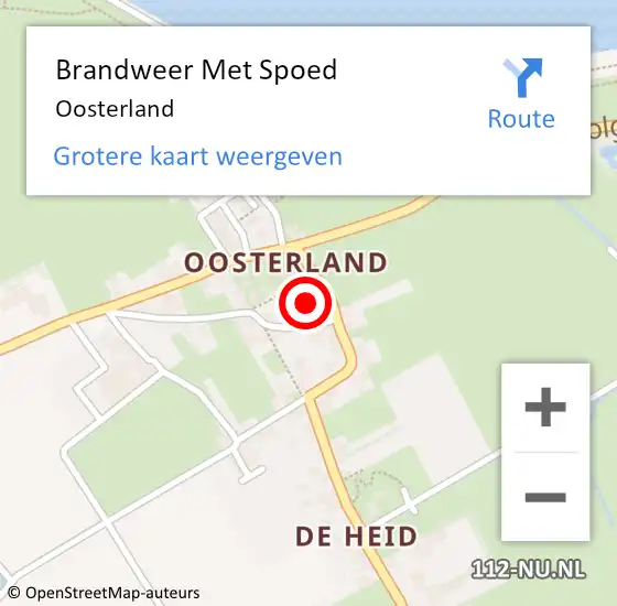 Locatie op kaart van de 112 melding: Brandweer Met Spoed Naar Oosterland op 8 juni 2021 15:23