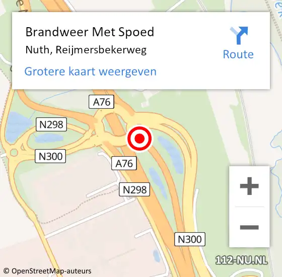 Locatie op kaart van de 112 melding: Brandweer Met Spoed Naar Nuth, Reijmersbekerweg op 8 juni 2021 19:08