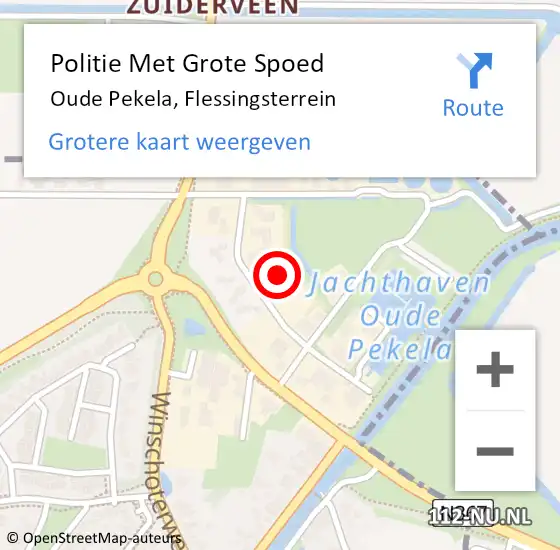 Locatie op kaart van de 112 melding: Politie Met Grote Spoed Naar Oude Pekela, Flessingsterrein op 9 juni 2021 19:42
