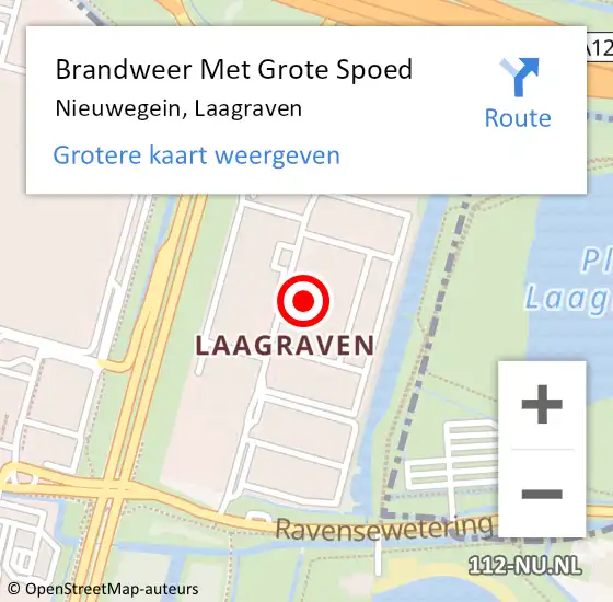 Locatie op kaart van de 112 melding: Brandweer Met Grote Spoed Naar Nieuwegein, Laagraven op 10 juni 2021 14:42