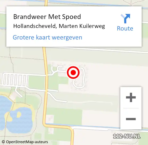 Locatie op kaart van de 112 melding: Brandweer Met Spoed Naar Hollandscheveld, Marten Kuilerweg op 13 juni 2021 00:19