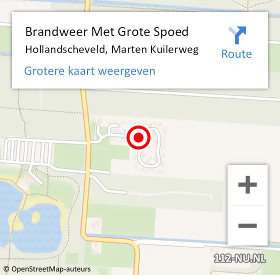 Locatie op kaart van de 112 melding: Brandweer Met Grote Spoed Naar Hollandscheveld, Marten Kuilerweg op 13 juni 2021 00:22