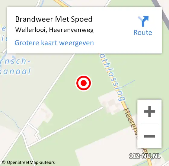 Locatie op kaart van de 112 melding: Brandweer Met Spoed Naar Wellerlooi, Heerenvenweg op 14 juni 2021 20:23