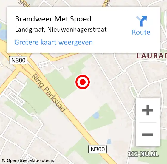 Locatie op kaart van de 112 melding: Brandweer Met Spoed Naar Landgraaf, Nieuwenhagerstraat op 15 juni 2021 08:28