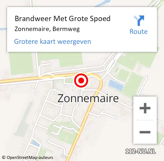 Locatie op kaart van de 112 melding: Brandweer Met Grote Spoed Naar Zonnemaire, Bermweg op 17 juni 2021 06:34