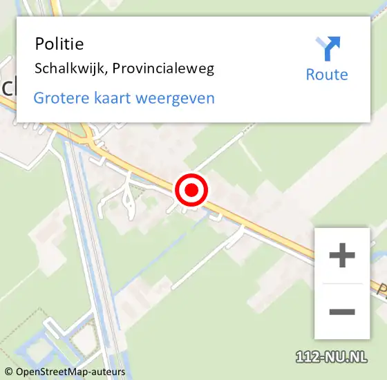 Locatie op kaart van de 112 melding: Politie Schalkwijk, Provincialeweg op 17 juni 2021 09:35