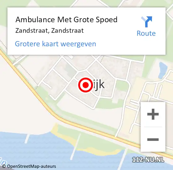 Locatie op kaart van de 112 melding: Ambulance Met Grote Spoed Naar Zandstraat, Zandstraat op 17 juni 2021 11:19