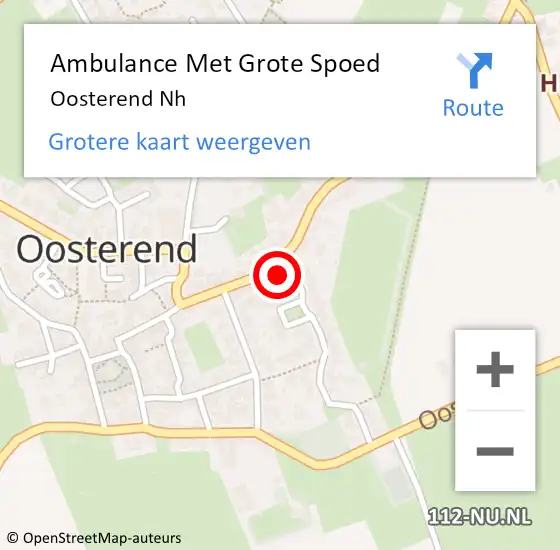 Locatie op kaart van de 112 melding: Ambulance Met Grote Spoed Naar Oosterend op 18 juni 2021 12:26