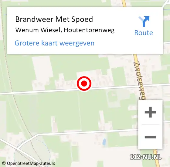 Locatie op kaart van de 112 melding: Brandweer Met Spoed Naar Wenum Wiesel, Houtentorenweg op 18 juni 2021 20:52