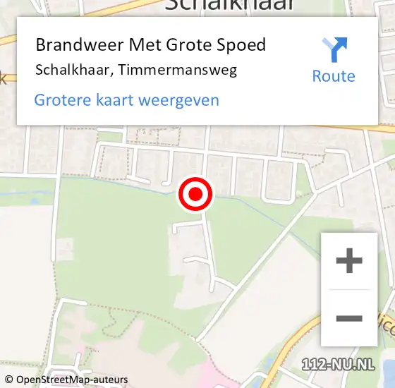 Locatie op kaart van de 112 melding: Brandweer Met Grote Spoed Naar Schalkhaar, Timmermansweg op 19 juni 2021 14:46