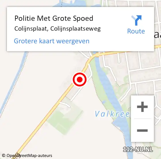 Locatie op kaart van de 112 melding: Politie Met Grote Spoed Naar Colijnsplaat, Colijnsplaatseweg op 19 juni 2021 17:01