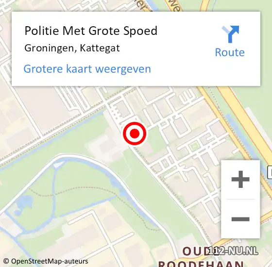 Locatie op kaart van de 112 melding: Politie Met Grote Spoed Naar Groningen, Kattegat op 21 juni 2021 07:21