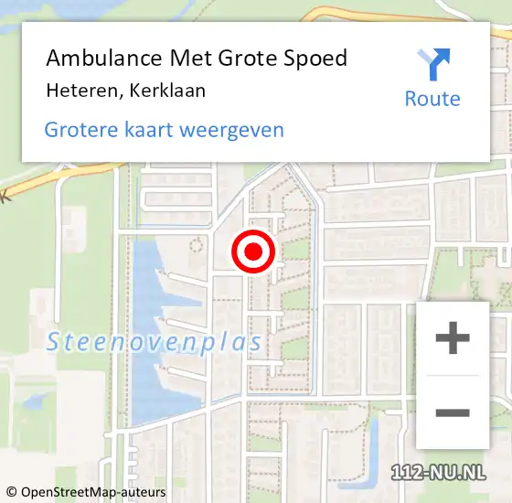 Locatie op kaart van de 112 melding: Ambulance Met Grote Spoed Naar Heteren, Kerklaan op 21 juni 2021 14:44