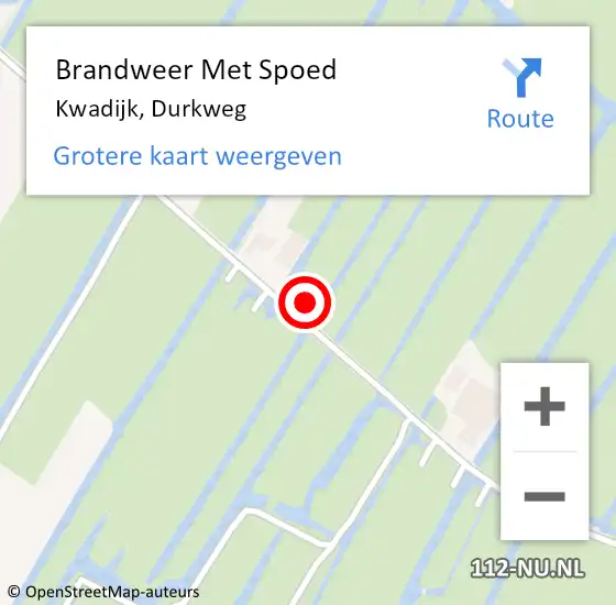 Locatie op kaart van de 112 melding: Brandweer Met Spoed Naar Kwadijk, Durkweg op 22 juni 2021 08:36
