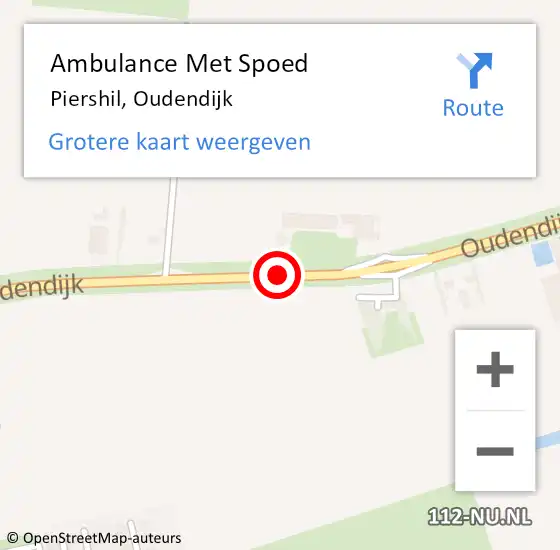 Locatie op kaart van de 112 melding: Ambulance Met Spoed Naar Piershil, Oudendijk op 23 juni 2021 09:00