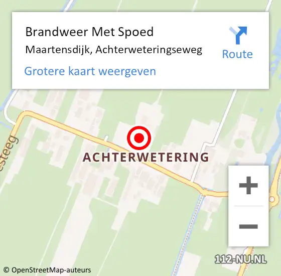 Locatie op kaart van de 112 melding: Brandweer Met Spoed Naar Maartensdijk, Achterweteringseweg op 24 juni 2021 08:21