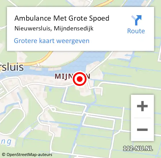 Locatie op kaart van de 112 melding: Ambulance Met Grote Spoed Naar Nieuwersluis, Mijndensedijk op 24 juni 2021 12:11