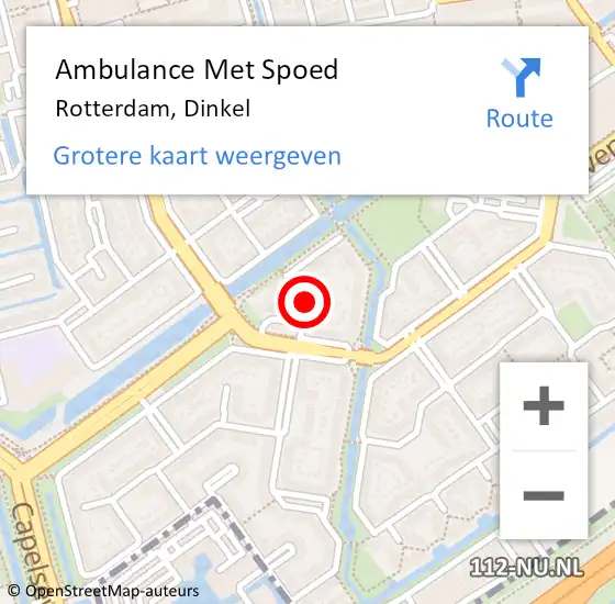 Locatie op kaart van de 112 melding: Ambulance Met Spoed Naar Rotterdam, Dinkel op 25 juni 2021 11:43