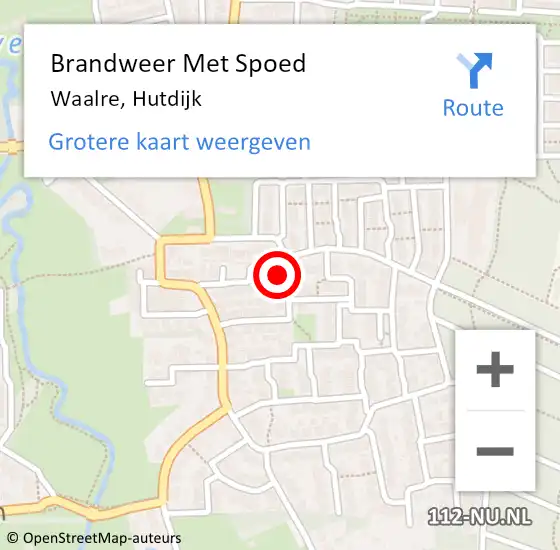 Locatie op kaart van de 112 melding: Brandweer Met Spoed Naar Waalre, Hutdijk op 27 juni 2021 01:08