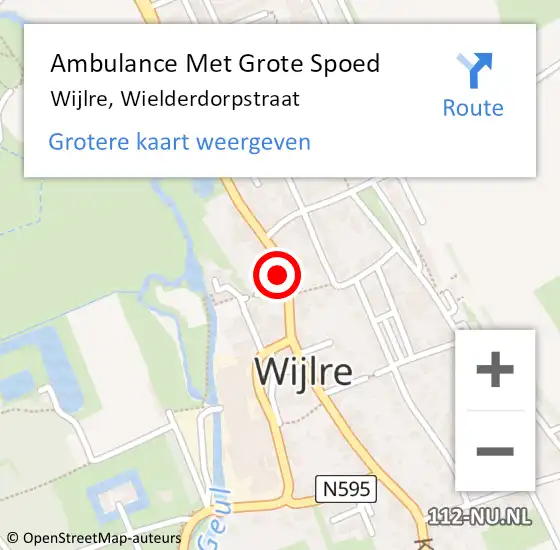 Locatie op kaart van de 112 melding: Ambulance Met Grote Spoed Naar Wijlre, Wielderdorpstraat op 28 juni 2021 11:28
