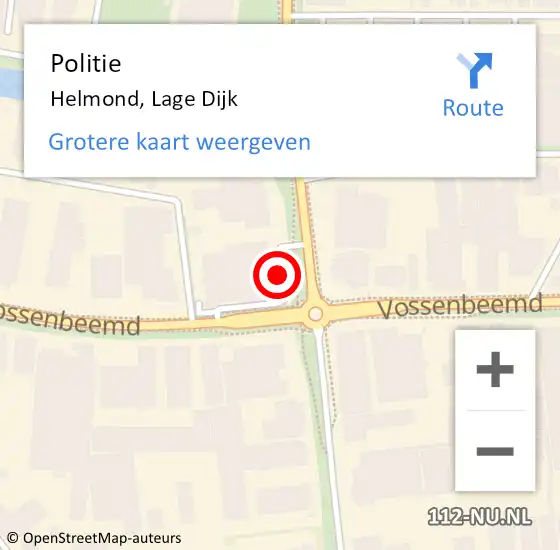 Locatie op kaart van de 112 melding: Politie Helmond, Lage Dijk op 28 juni 2021 16:47