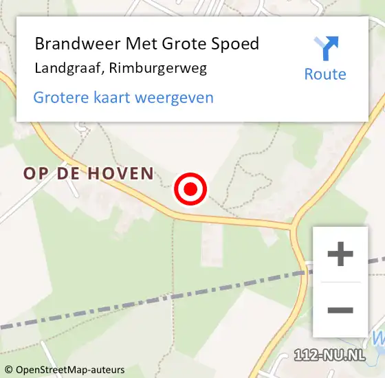 Locatie op kaart van de 112 melding: Brandweer Met Grote Spoed Naar Landgraaf, Rimburgerweg op 30 juni 2021 00:24