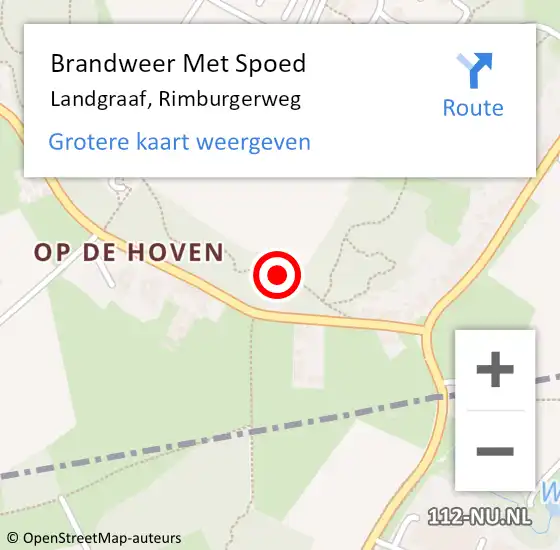 Locatie op kaart van de 112 melding: Brandweer Met Spoed Naar Landgraaf, Rimburgerweg op 30 juni 2021 00:29