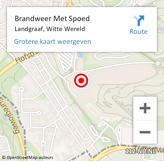 Locatie op kaart van de 112 melding: Brandweer Met Spoed Naar Landgraaf, Witte Wereld op 3 juli 2021 23:43