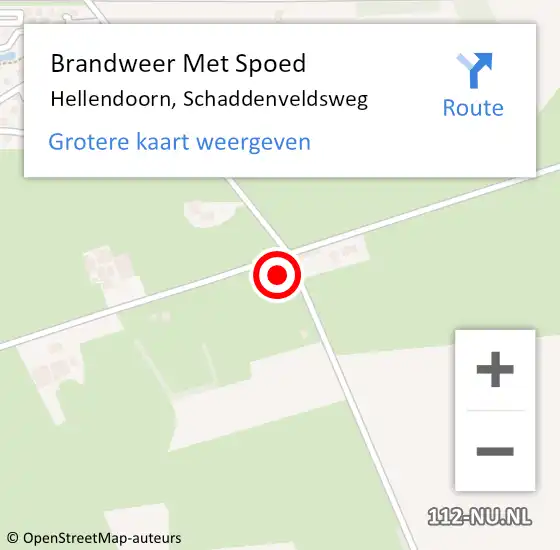 Locatie op kaart van de 112 melding: Brandweer Met Spoed Naar Hellendoorn, Schaddenveldsweg op 6 juli 2021 08:34