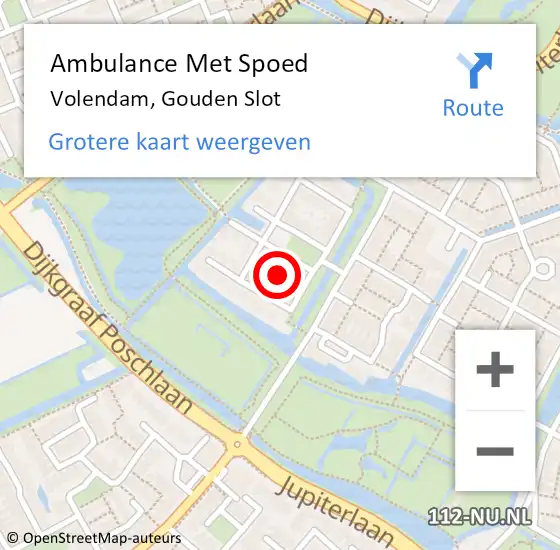 Locatie op kaart van de 112 melding: Ambulance Met Spoed Naar Volendam, Gouden Slot op 6 juli 2021 08:59