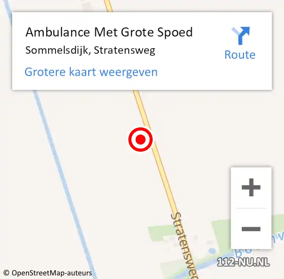 Locatie op kaart van de 112 melding: Ambulance Met Grote Spoed Naar Sommelsdijk, Stratensweg op 6 juli 2021 23:50