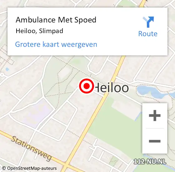 Locatie op kaart van de 112 melding: Ambulance Met Spoed Naar Heiloo, Slimpad op 7 juli 2021 12:06
