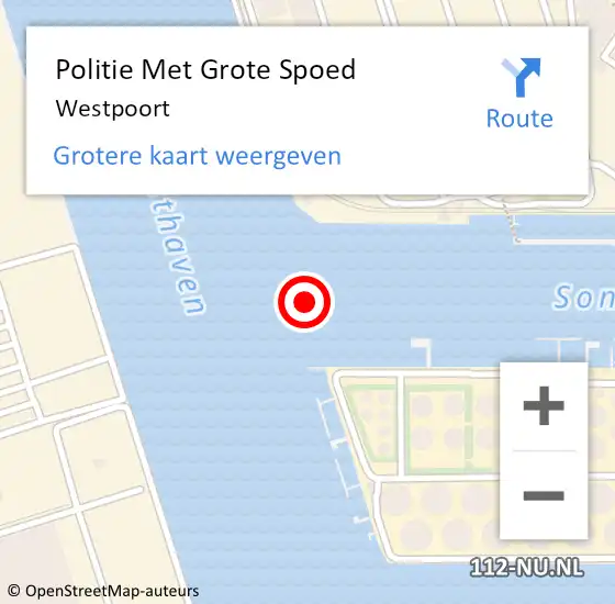 Locatie op kaart van de 112 melding: Politie Met Grote Spoed Naar Westpoort op 7 juli 2021 17:29