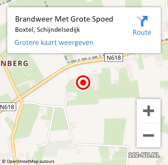 Locatie op kaart van de 112 melding: Brandweer Met Grote Spoed Naar Boxtel, Schijndelsedijk op 8 juli 2021 14:06