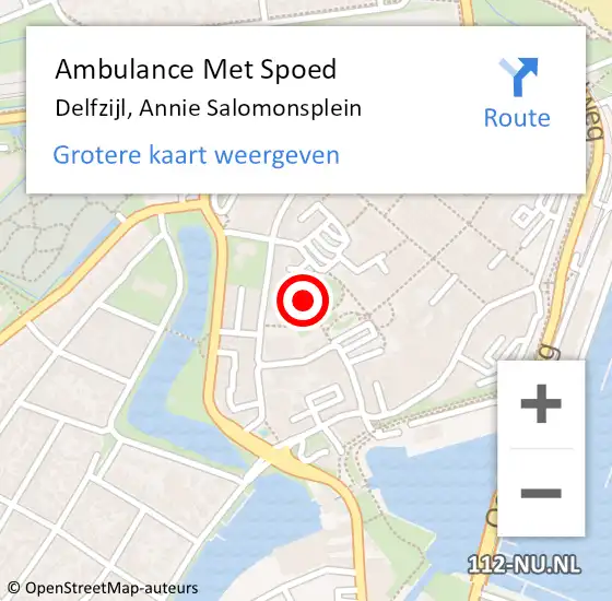 Locatie op kaart van de 112 melding: Ambulance Met Spoed Naar Delfzijl, Varsseveldstraat op 15 juni 2014 21:52