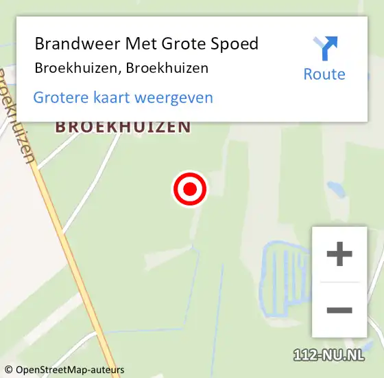 Locatie op kaart van de 112 melding: Brandweer Met Grote Spoed Naar Broekhuizen, Broekhuizen op 12 juli 2021 06:53
