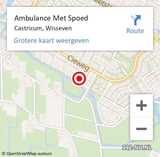 Locatie op kaart van de 112 melding: Ambulance Met Spoed Naar Castricum, Wisseven op 15 juli 2021 18:39