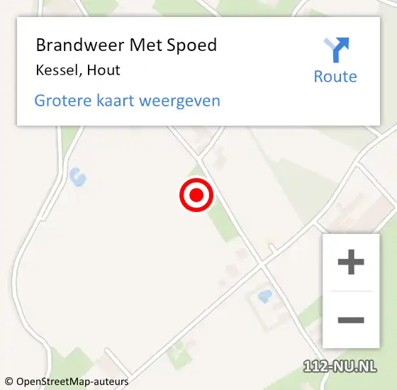 Locatie op kaart van de 112 melding: Brandweer Met Spoed Naar Kessel, Hout op 16 juli 2021 06:24