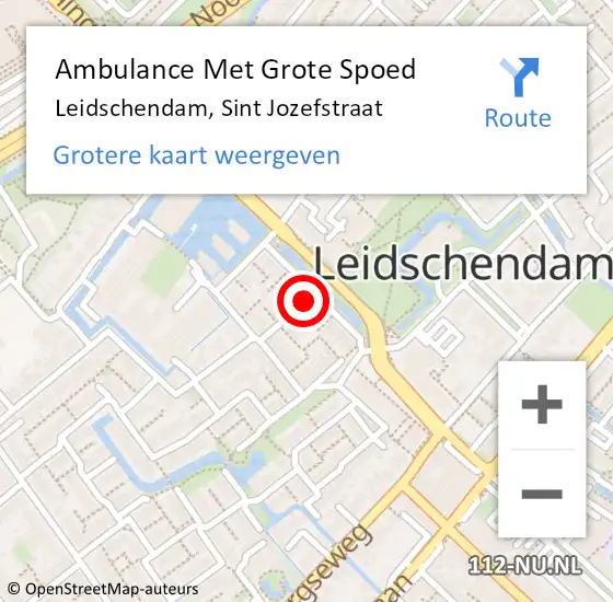 Locatie op kaart van de 112 melding: Ambulance Met Grote Spoed Naar Leidschendam, Sint Jozefstraat op 16 juli 2021 17:32