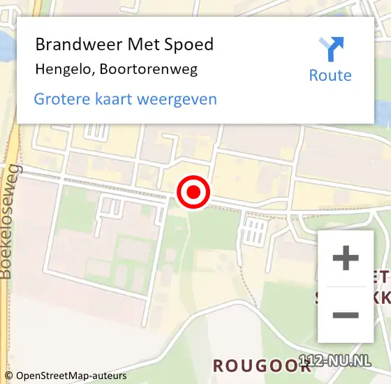 Locatie op kaart van de 112 melding: Brandweer Met Spoed Naar Hengelo, Boortorenweg op 17 juli 2021 12:01