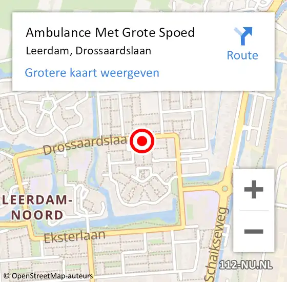 Locatie op kaart van de 112 melding: Ambulance Met Grote Spoed Naar Leerdam, Drossaardslaan op 18 juli 2021 04:28