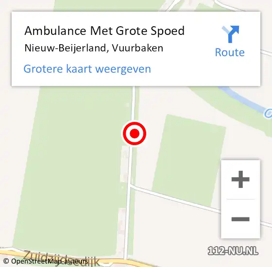 Locatie op kaart van de 112 melding: Ambulance Met Grote Spoed Naar Nieuw-Beijerland, Vuurbaken op 19 juli 2021 16:45