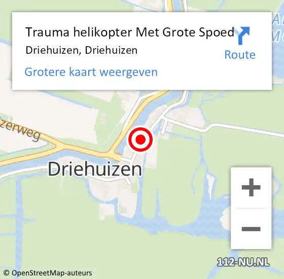 Locatie op kaart van de 112 melding: Trauma helikopter Met Grote Spoed Naar Driehuizen, Driehuizen op 20 juli 2021 19:45