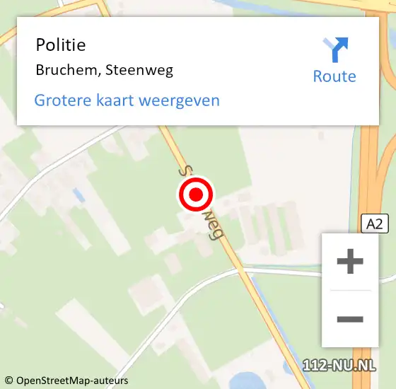 Locatie op kaart van de 112 melding: Politie Bruchem, Steenweg op 21 juli 2021 13:06