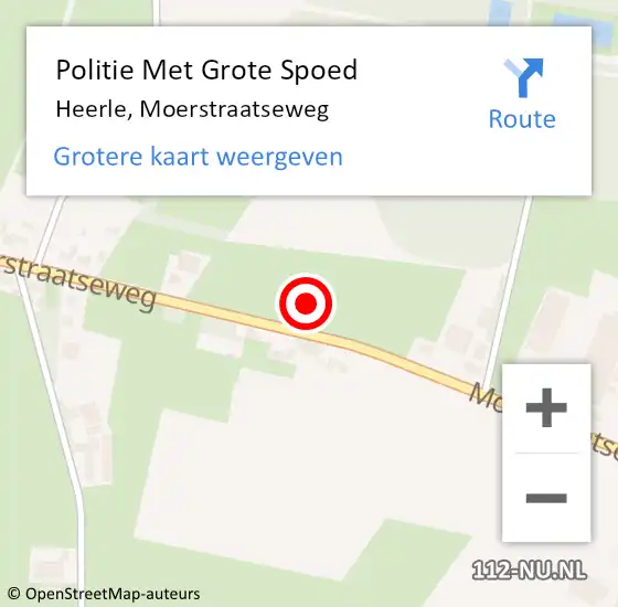 Locatie op kaart van de 112 melding: Politie Met Grote Spoed Naar Heerle, Moerstraatseweg op 23 juli 2021 11:23