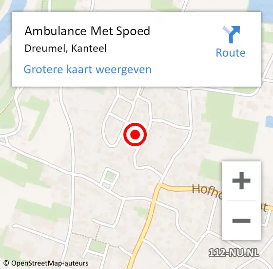 Locatie op kaart van de 112 melding: Ambulance Met Spoed Naar Dreumel, Kanteel op 23 juli 2021 12:22