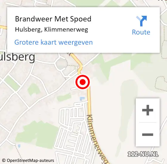 Locatie op kaart van de 112 melding: Brandweer Met Spoed Naar Hulsberg, Klimmenerweg op 23 juli 2021 19:41